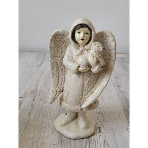White angel girl lamb snow Xmas‎ figure Bible animal